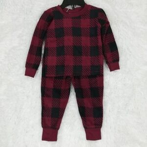Jaclyn Infants Pajama 2 Piece Set Buffalo Check Red Plaid 9M New